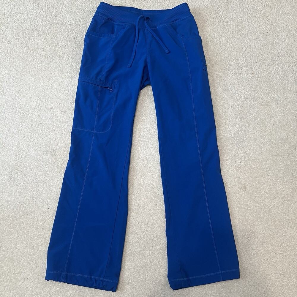 Infinity Cherokee Scrub Pants Royal Blue XS Petite Cargo Drawstring Nurse
